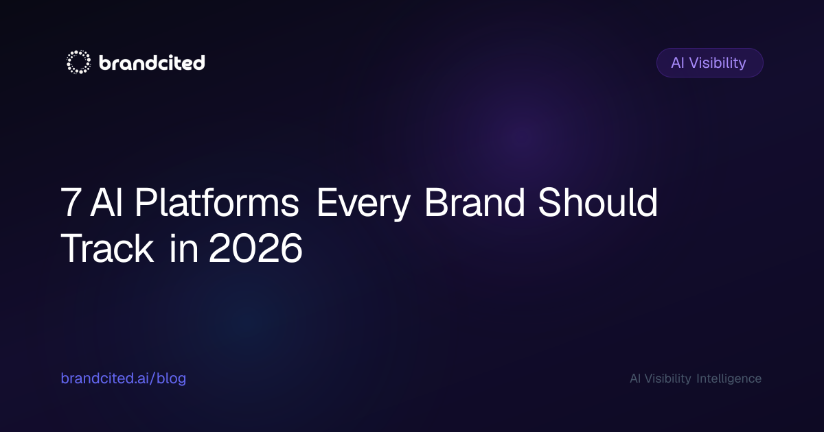7 AI Platforms Every Brand Should Track in 2026 | BrandCited